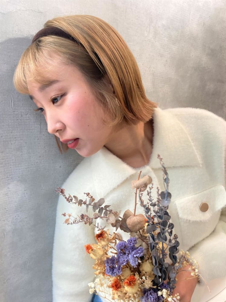 カチューシャアレンジミニボブ ヘアカタログ Ash 下北沢店 西山 梨々 ヘアサロン 美容院 Ash オフィシャルサイト
