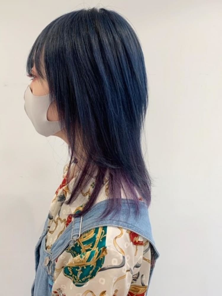ネイビー パープル ヘアカタログ Ash 高円寺店 星野 玲奈 ヘアサロン 美容院 Ash オフィシャルサイト