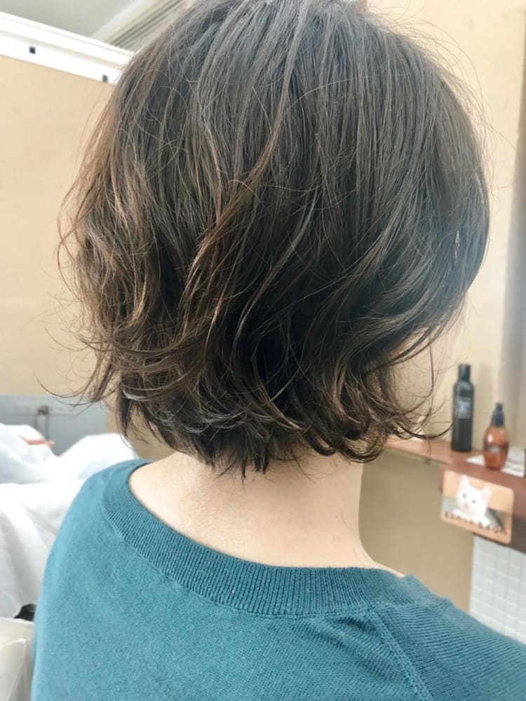 ショートボブ ミックスパーマ ヘアカタログ Ash 池上店 田口 敬正 ヘアサロン 美容院 Ash オフィシャルサイト