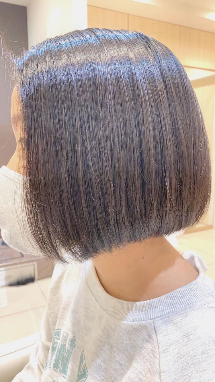 横顔が素敵に 首も綺麗に 前下がりボブ ヘアカタログ Ash 三ツ境店 松本 亮 ヘアサロン 美容院 Ash オフィシャルサイト