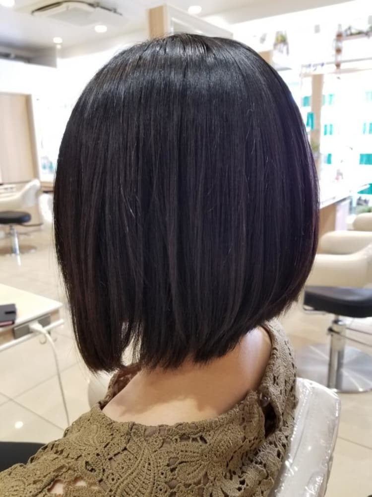 大人前下がりボブ ヘアカタログ Ash 瀬谷店 山内 佐江子 ヘアサロン