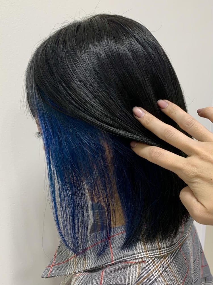 インナーカラー ネイビーブルー ヘアカタログ Ash 高円寺店 高橋 礼奈 ヘアサロン 美容院 Ash オフィシャルサイト