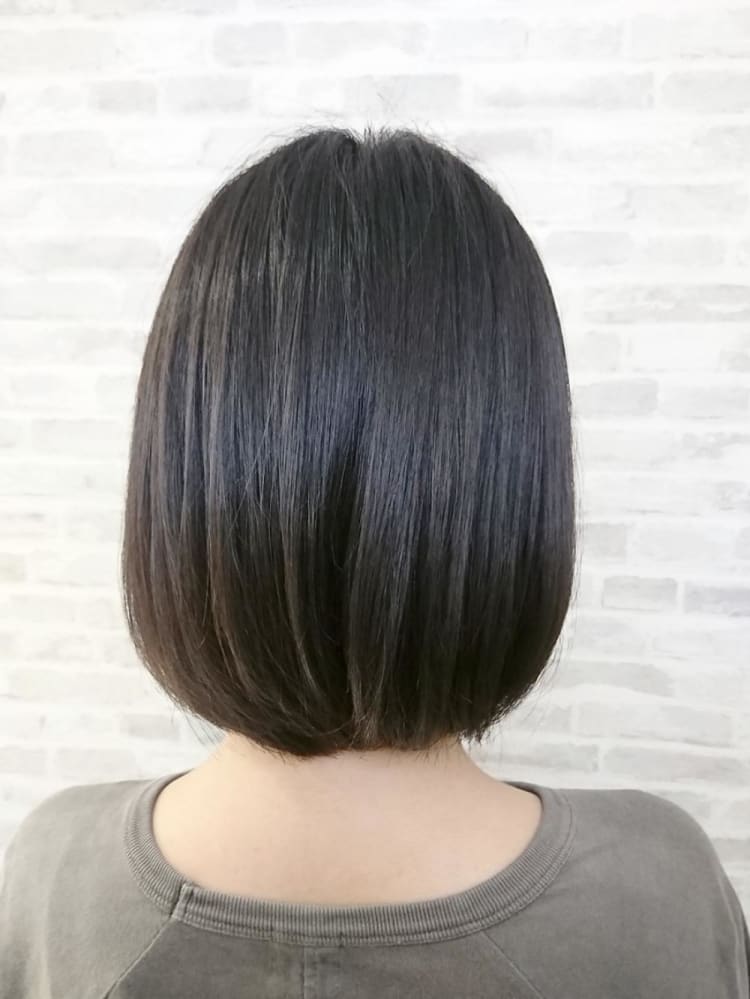 プレミアム縮毛矯正でサラサラミニボブ ｜ヘアカタログ Ash 高円寺店 岡田 千英里｜ヘアサロン・美容院｜Ash オフィシャルサイト