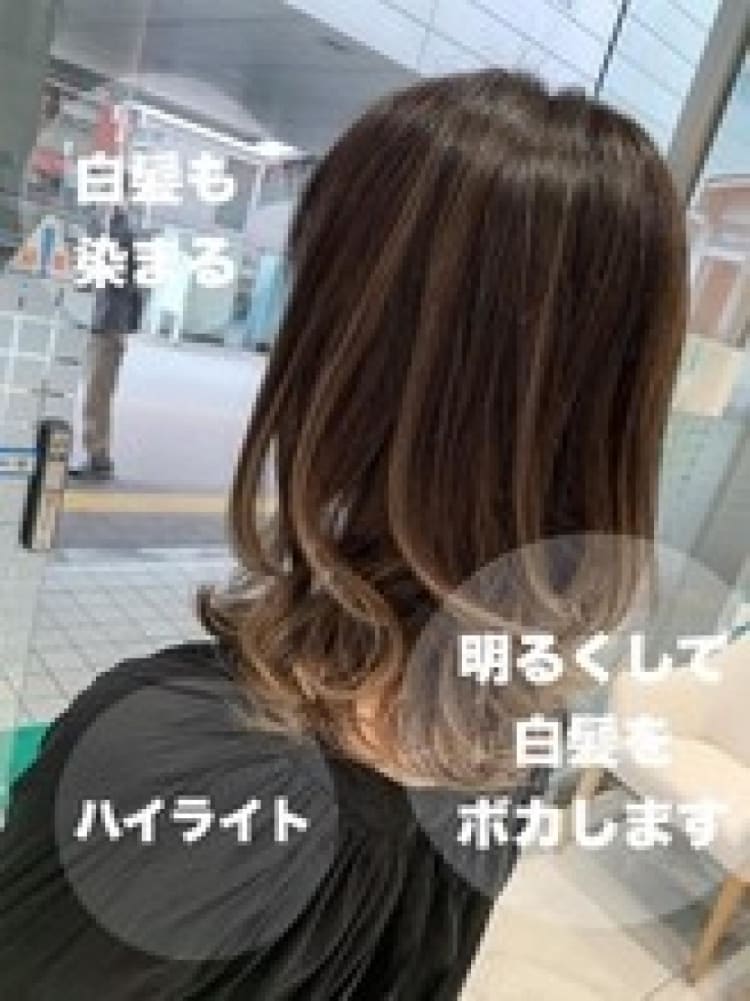 白髪ぼかしハイライト ヘアカタログ Ash 立川店 川端 裕司 ヘアサロン 美容院 Ash オフィシャルサイト