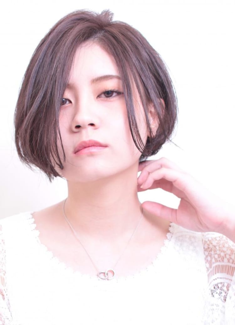 ひし形シルエット大人ボブ ヘアカタログ Ash 自由が丘店 江渡 裕司 ヘアサロン 美容院 Ash オフィシャルサイト