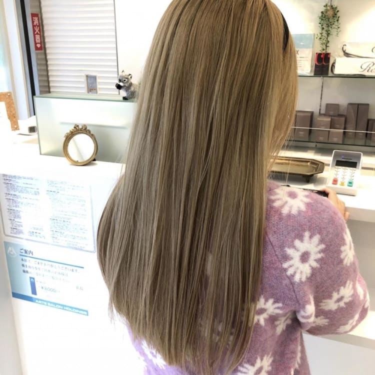 スーパーロング ブロンドカラー ヘアカタログ Ash 武蔵小金井店 新海 良介 ヘアサロン 美容院 Ash オフィシャルサイト