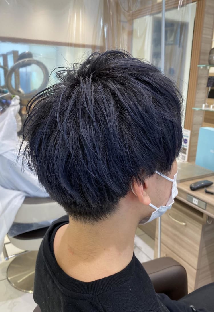 ブリーチで作る暗めネイビーカラー ヘアカタログ Ash 永福町店 内田 祥太 ヘアサロン 美容院 Ash オフィシャルサイト