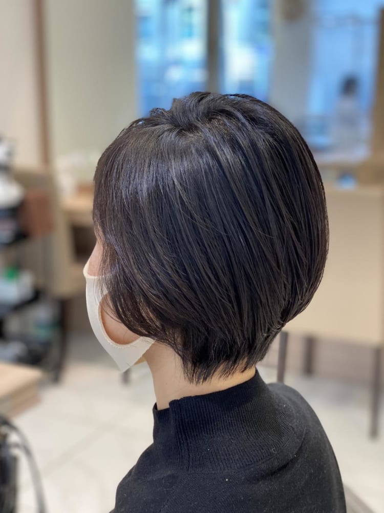 根元立ち上げふんわりパーマ ショートスタイル ヘアカタログ Ash 永福町店 宮崎 豪 ヘアサロン 美容院 Ash オフィシャルサイト