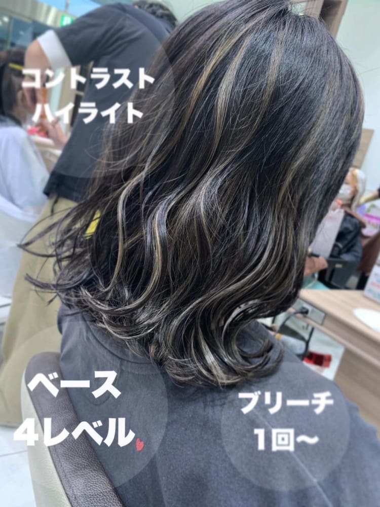 コントラストハイライト ヘアカタログ Ash 立川店 川端 裕司 ヘアサロン 美容院 Ash オフィシャルサイト