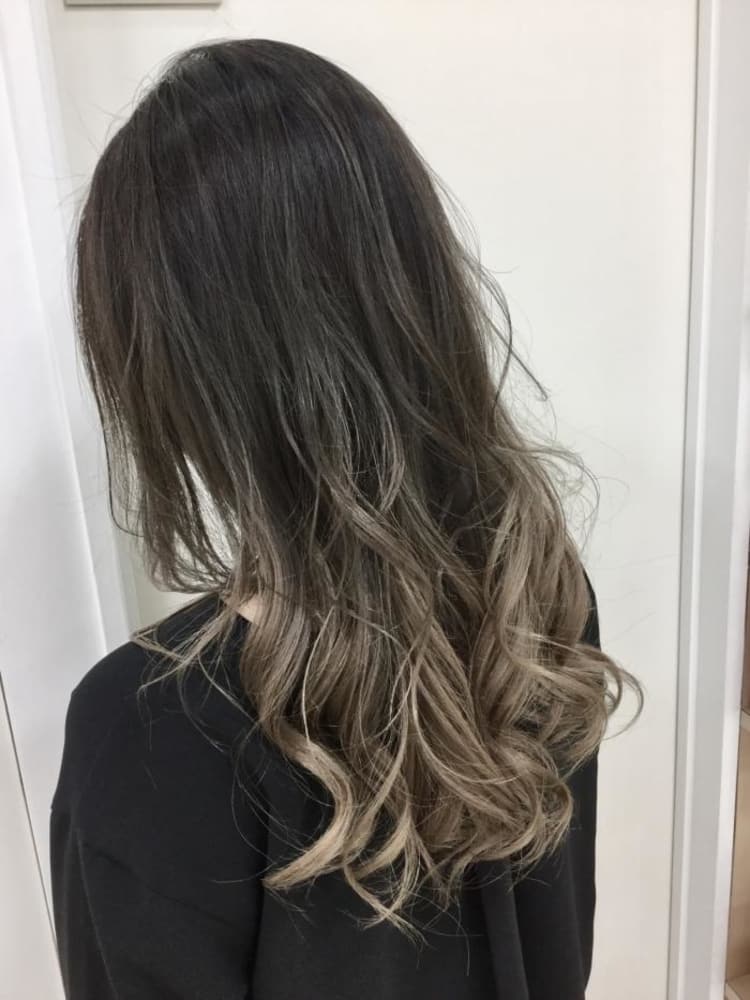 暗髪 ハイライト グラデーション ヘアカタログ Ash 小岩店 山田