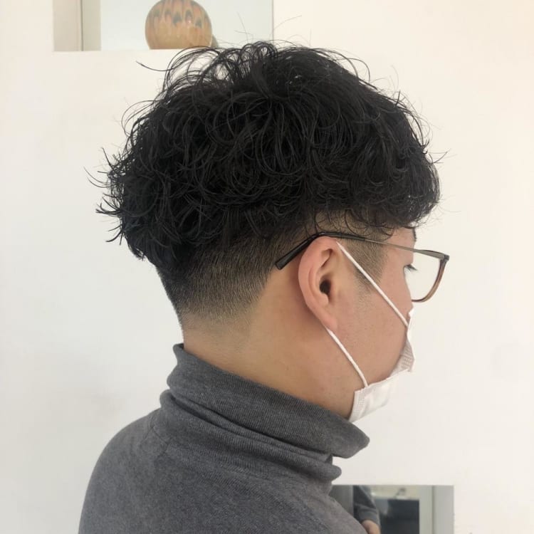 メンズ2ブロックルーズパーマ ヘアカタログ Ash たまプラーザ店 櫻井 麿偉 ヘアサロン 美容院 Ash オフィシャルサイト
