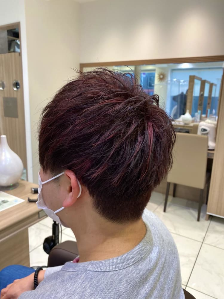 刈り上げマッシュ ピンクメッシュ ヘアカタログ Ash 永福町店 内田 祥太 ヘアサロン 美容院 Ash オフィシャルサイト