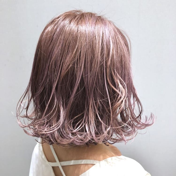 ピンクパープル ボブ ヘアカタログ Ash 久我山店 栁沼 尚貴 ヘアサロン 美容院 Ash オフィシャルサイト