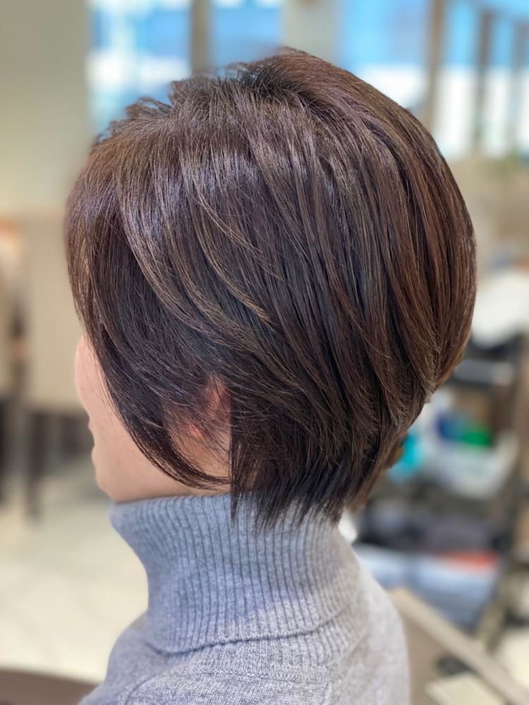 ショートトップ 後頭部ふんわりパーマ ヘアカタログ Ash 永福町店 宮崎 豪 ヘアサロン 美容院 Ash オフィシャルサイト