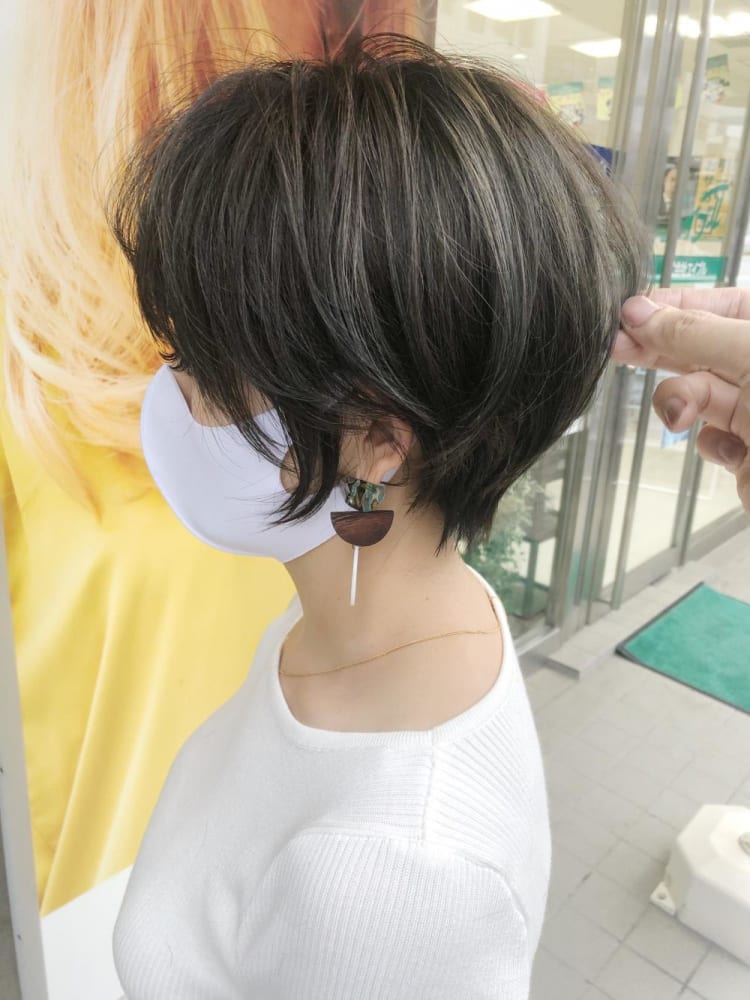 木村のハイライトショート ヘアカタログ Ash 東戸塚店 木村 直継 ヘアサロン 美容院 Ash オフィシャルサイト