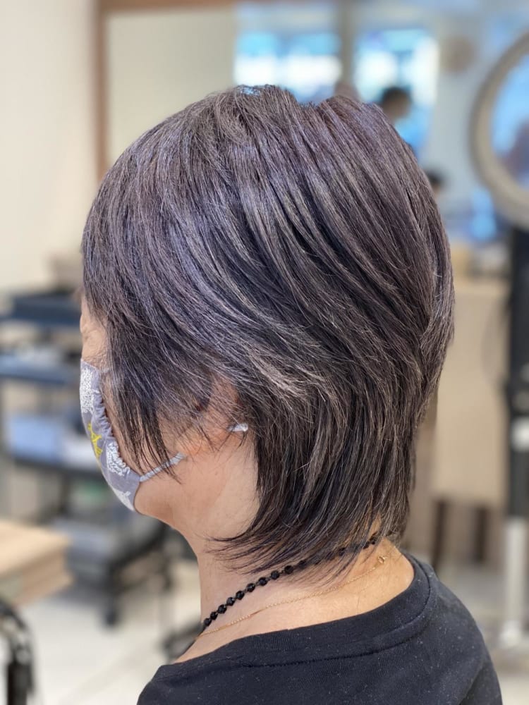 襟足長めのショートレイヤー ヘアカタログ Ash 永福町店 宮崎 豪 ヘアサロン 美容院 Ash オフィシャルサイト