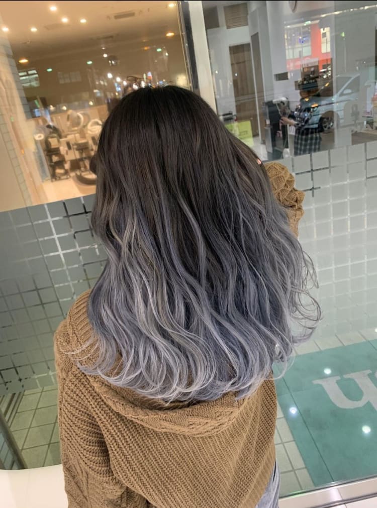 グラデーションアッシュブルー ヘアカタログ Ash 分倍河原店 鈴木 裕一郎 ヘアサロン 美容院 Ash オフィシャルサイト