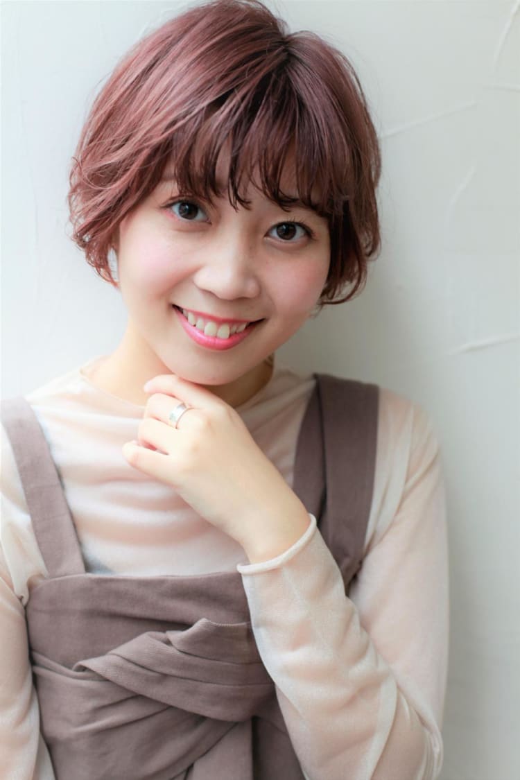 ウォームピンクショート ヘアカタログ Ash 下北沢店 西山 梨々 ヘアサロン 美容院 Ash オフィシャルサイト