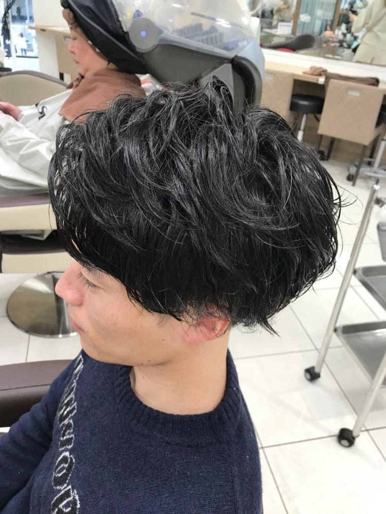 メンズ マッシュ パーマ ヘアカタログ Ash 高円寺店 山口 直人