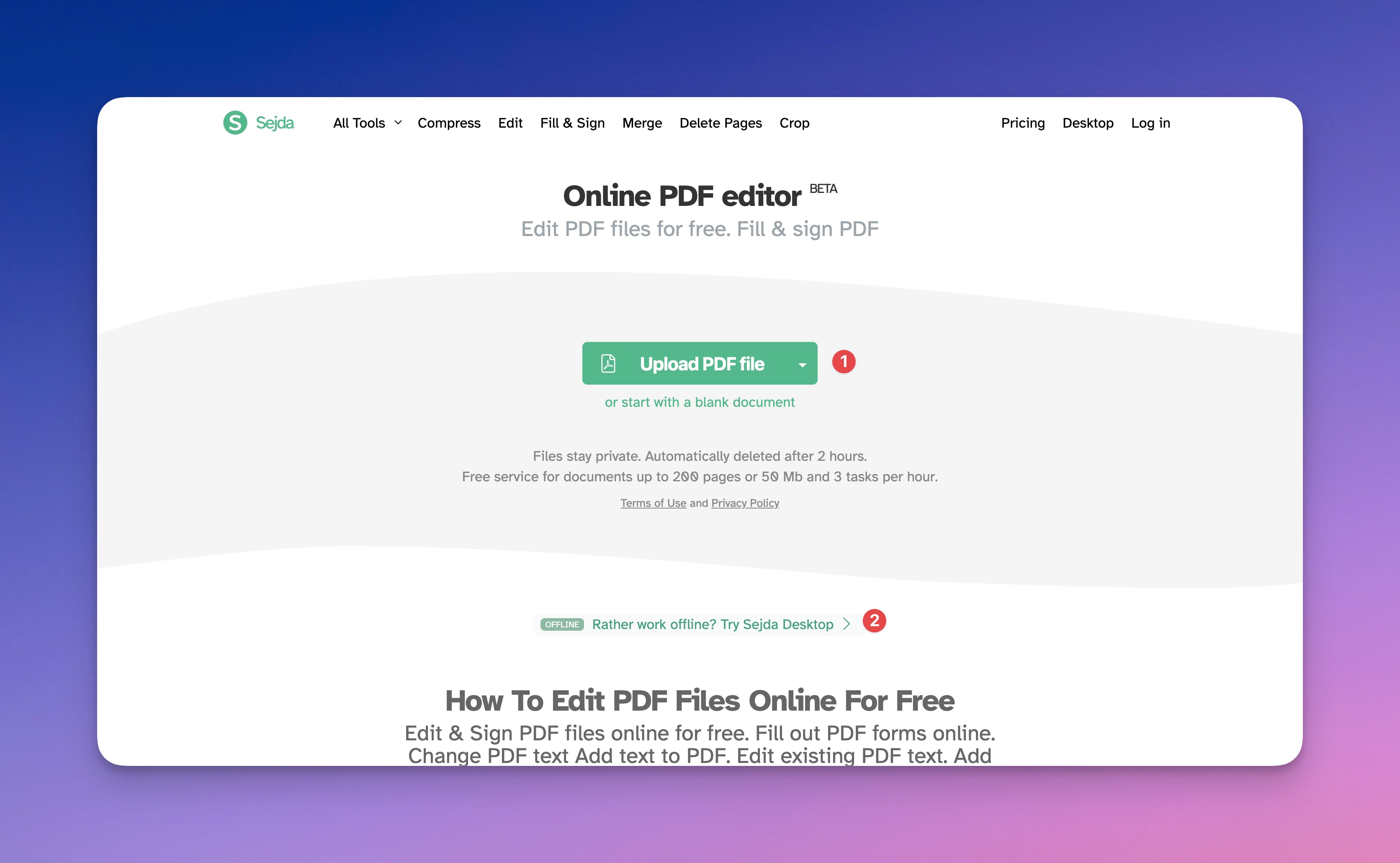 How To Edit PDF Online With Sejda Web Or Desktop App   Sejda Website 