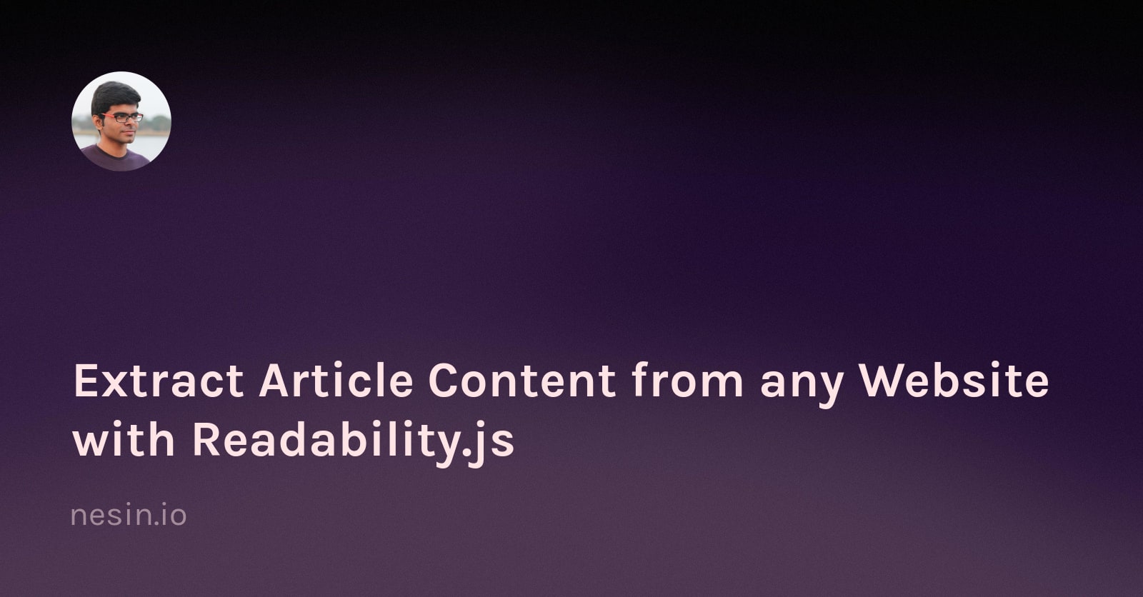 Extract Article Content from any Website with Readability.js