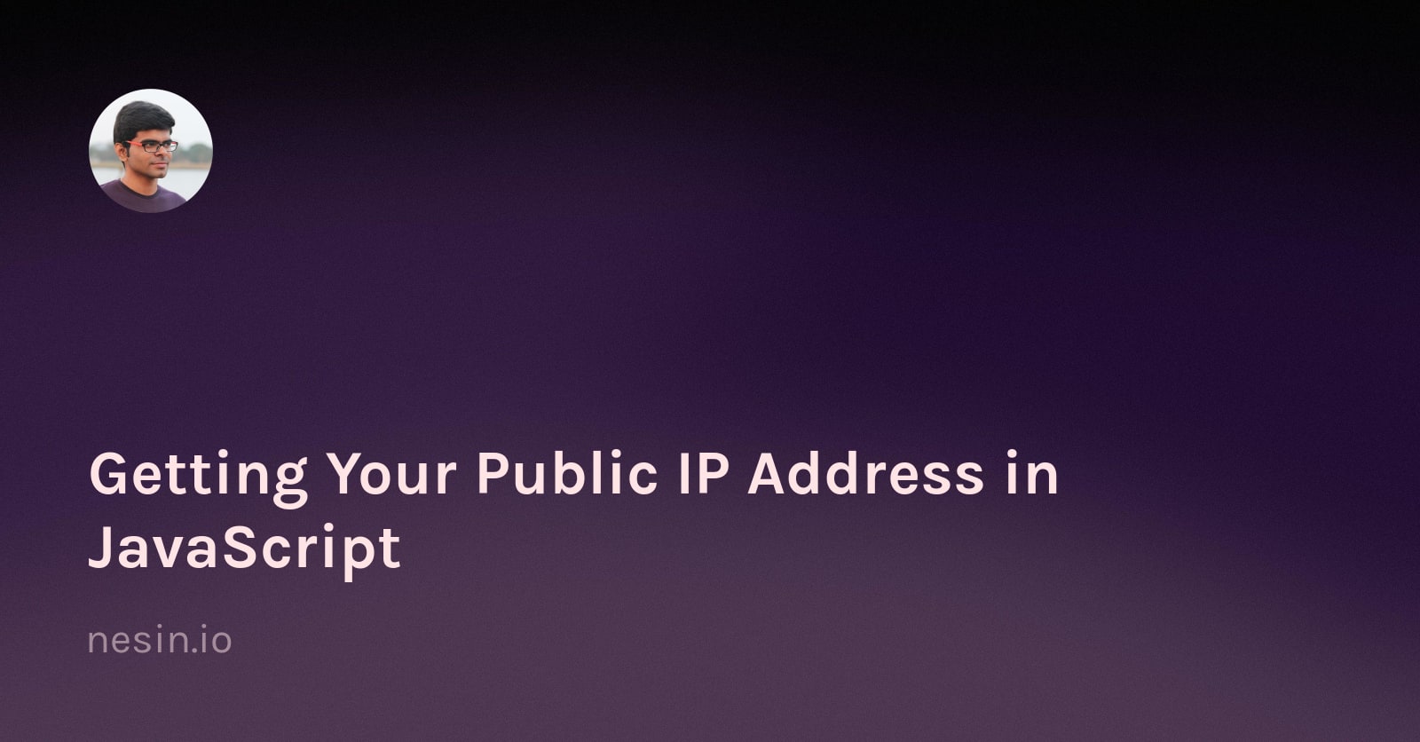 javascript local ip address