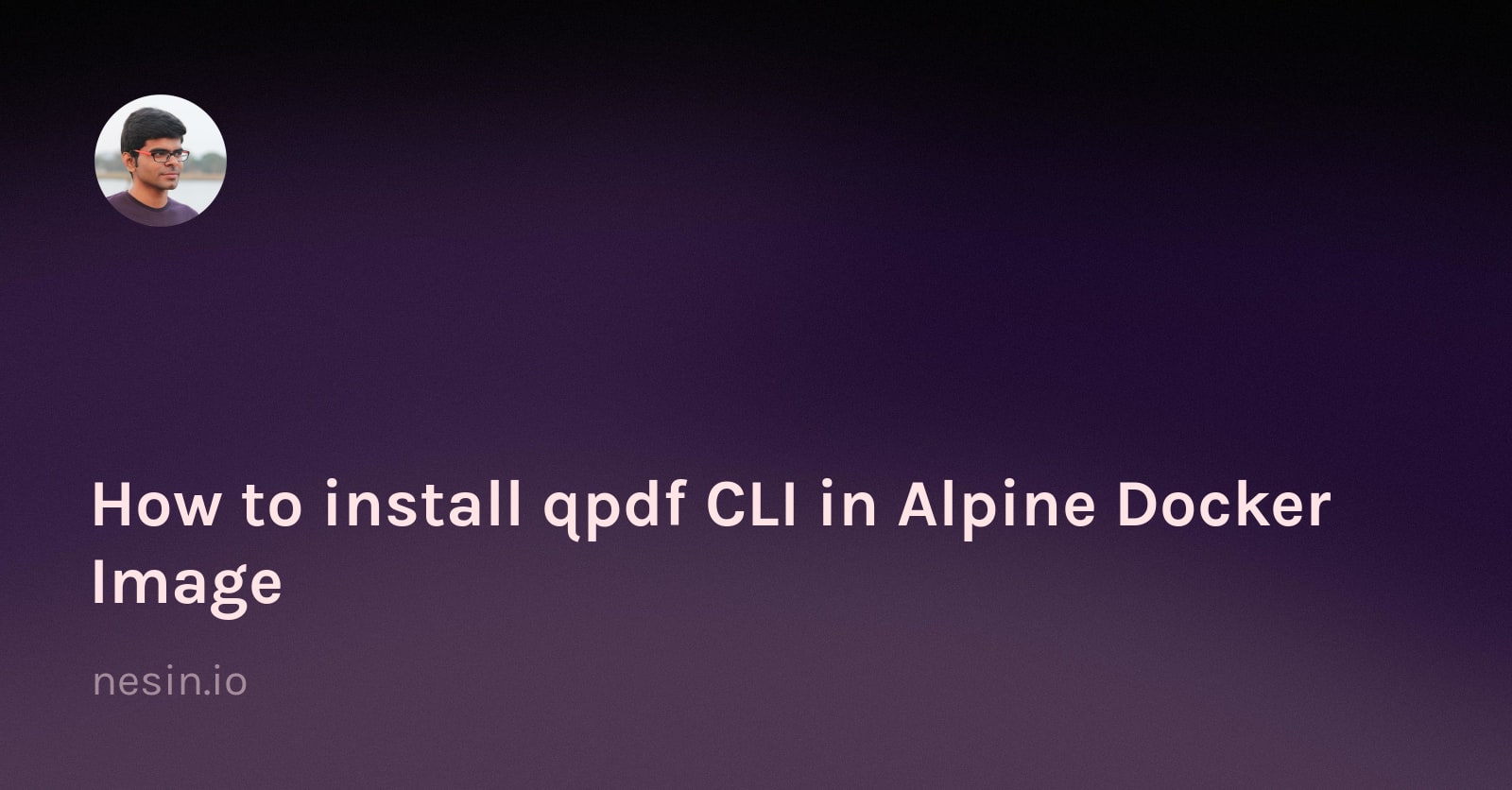 How to install qpdf CLI in Alpine Docker Image