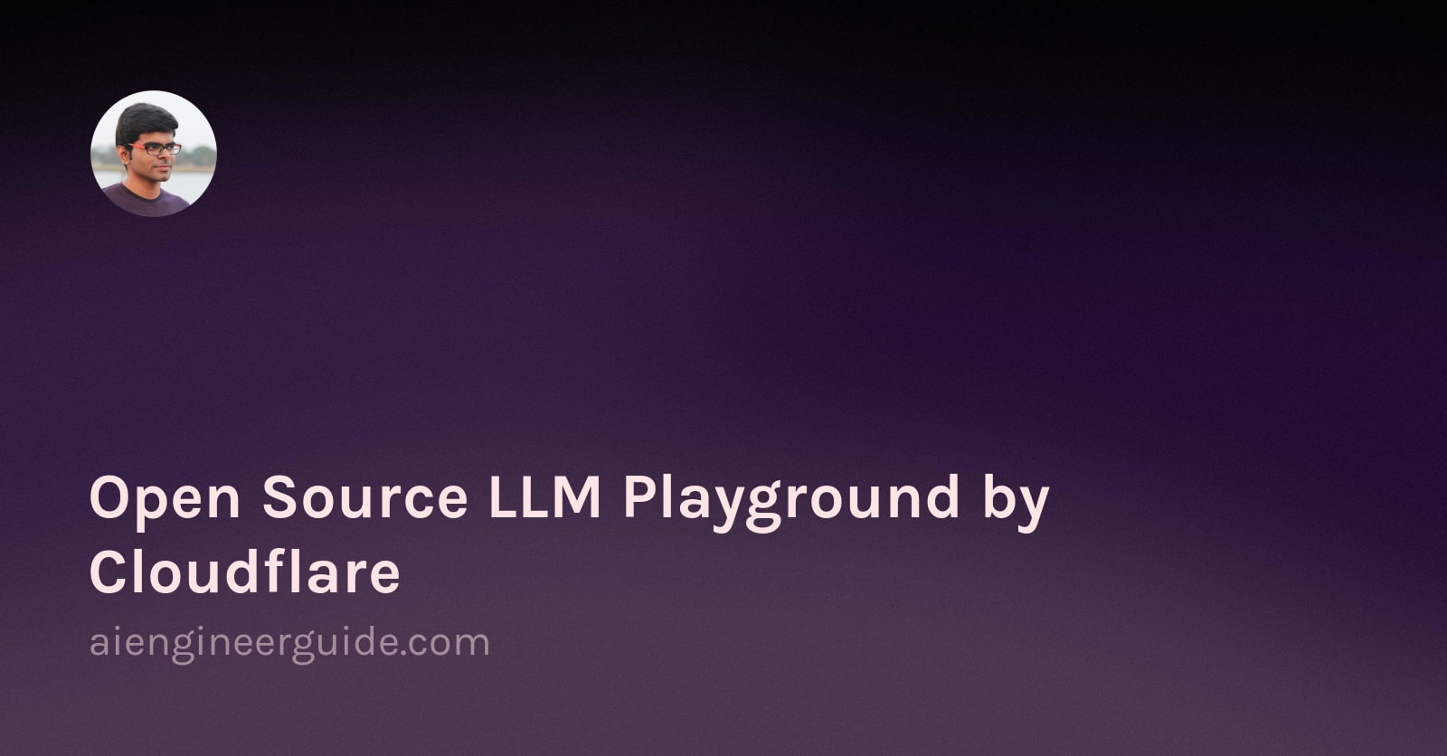 Open Source LLM Playground by Cloudflare