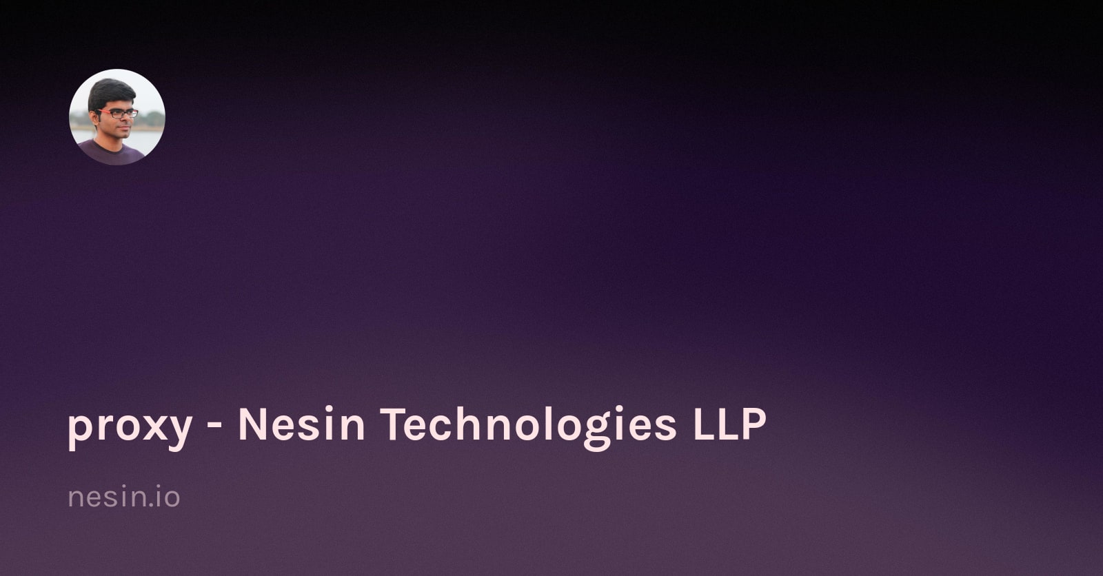 proxy - Nesin Technologies LLP