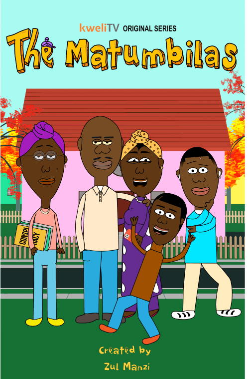The Matumbila's family standing in front of their home.