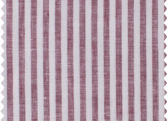 Red Stripe - 100% linen - Sanforized Finish