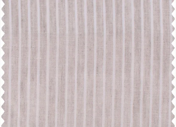 Oat Stripe - 100% linen - Sanforized Finish