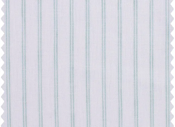 Green Double Stripe - 100% linen - Soft Sanforized Finish