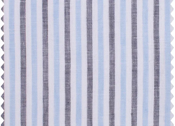 Alternating Stripe - 100% linen - Soft Sanforized Finish