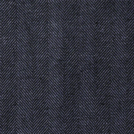 Navy Herringbone - Mersolair 100% Linen - 300g