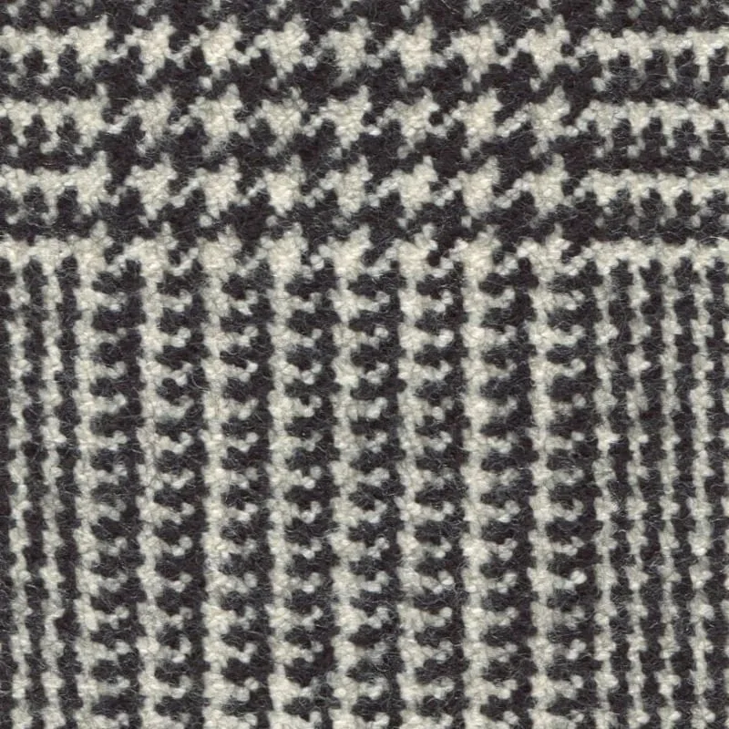 Black and White Glen Plaid - 100% Wool - 700g
