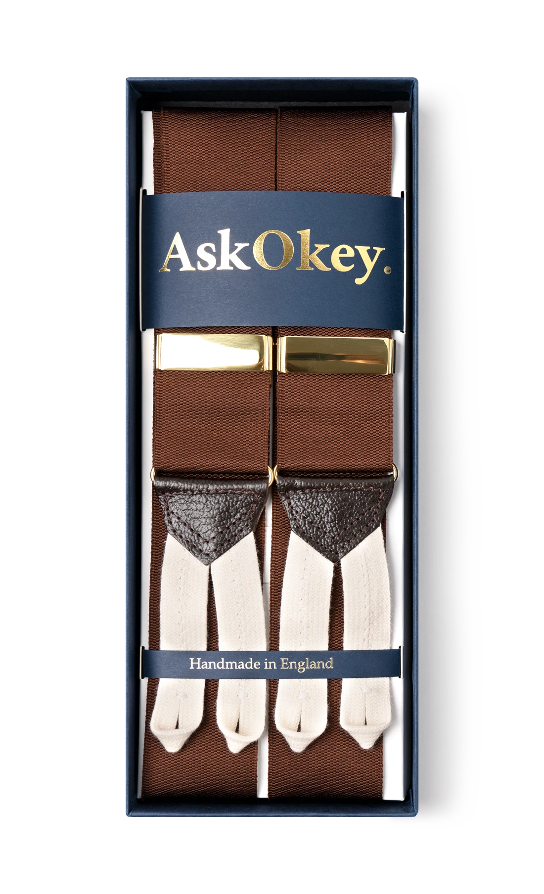 AskOkey Braces in Chocolate Brown