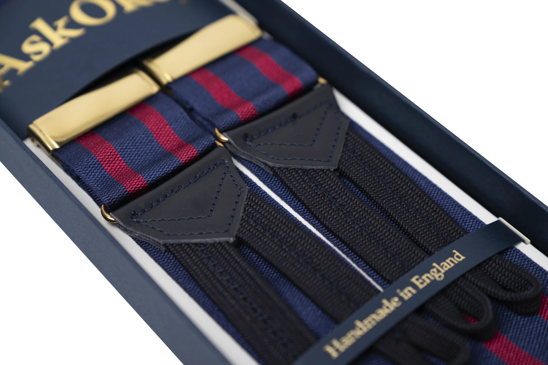 AskOkey Navy & Red Stripe Braces 2