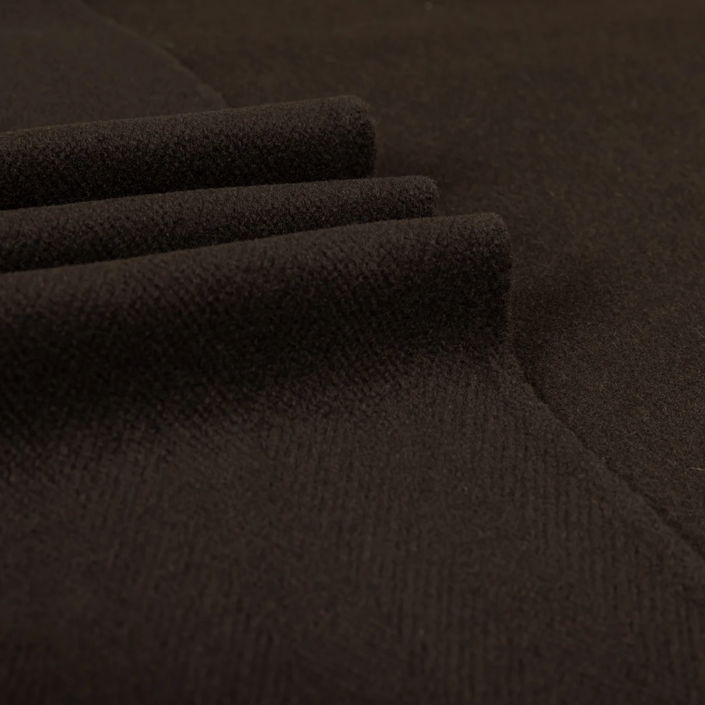 Dark Brown Herringbone - 100% Lambswool - 850g