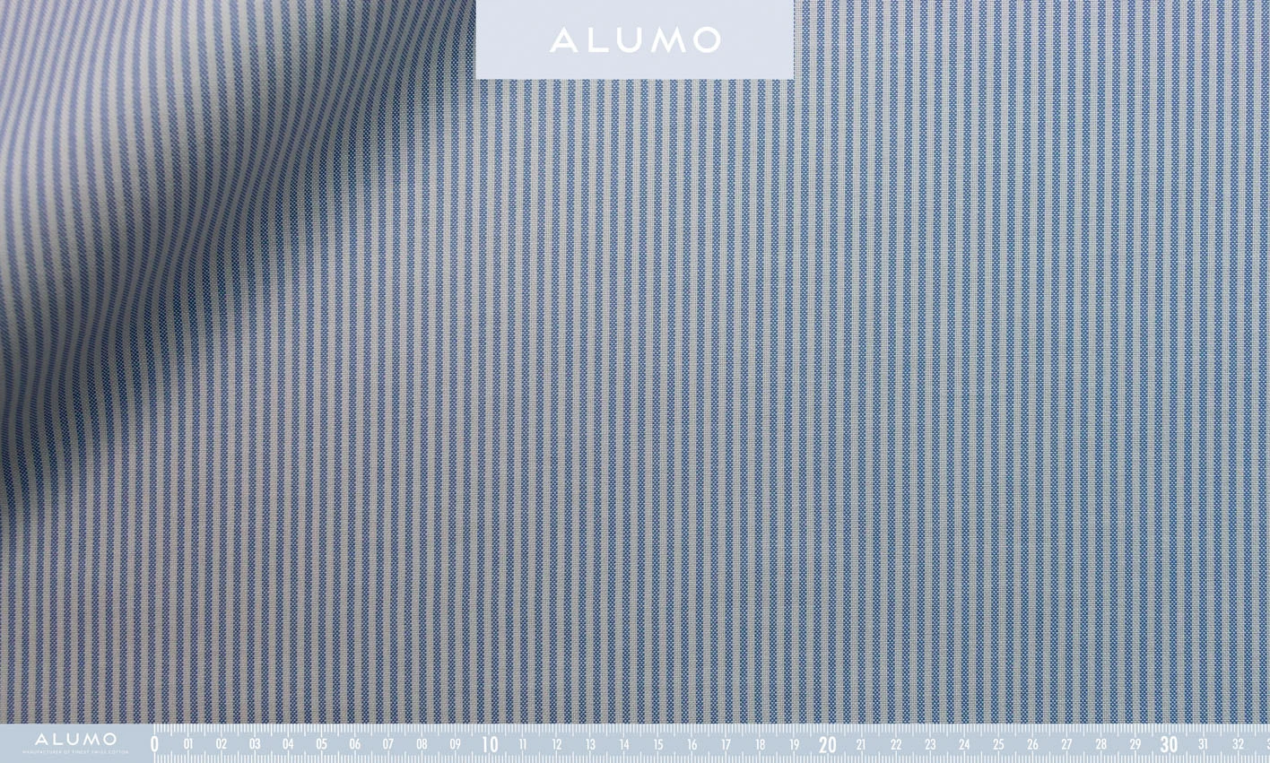 Light Blue University Stripe - 100% Cotton - Oxford Cloth