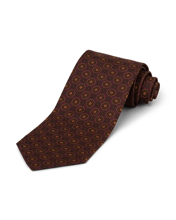 AskOkey Medallion Necktie in Burgundy