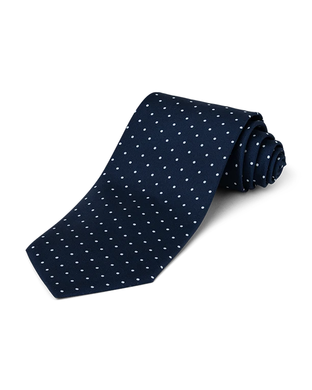 AskOkey Pin Dot Necktie in Navy