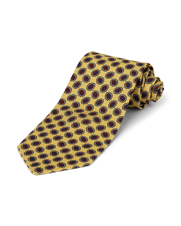 AskOkey Motif Necktie in Yellow