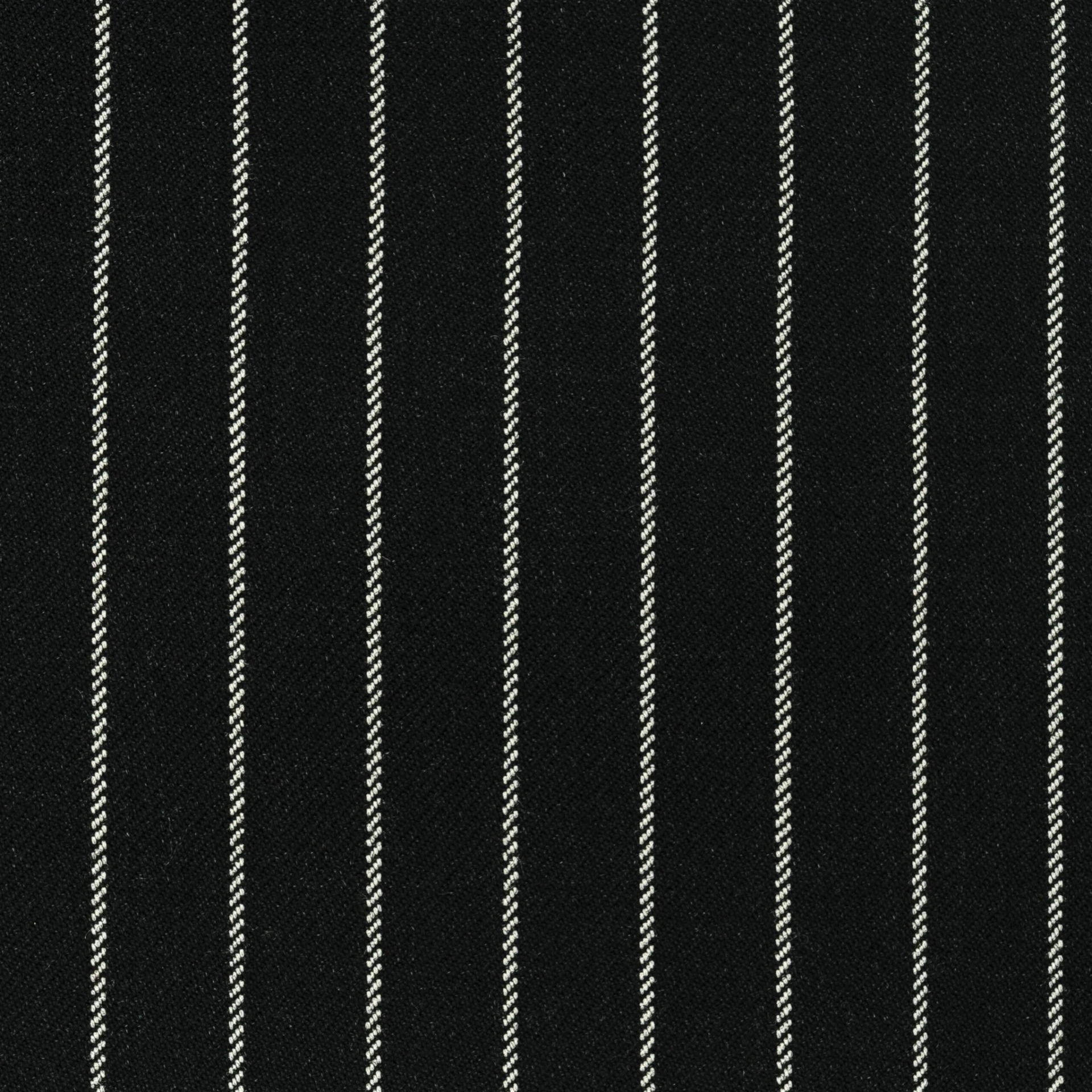 Charcoal w/ White Chalkstripe - 100% Worsted Wool - 380g