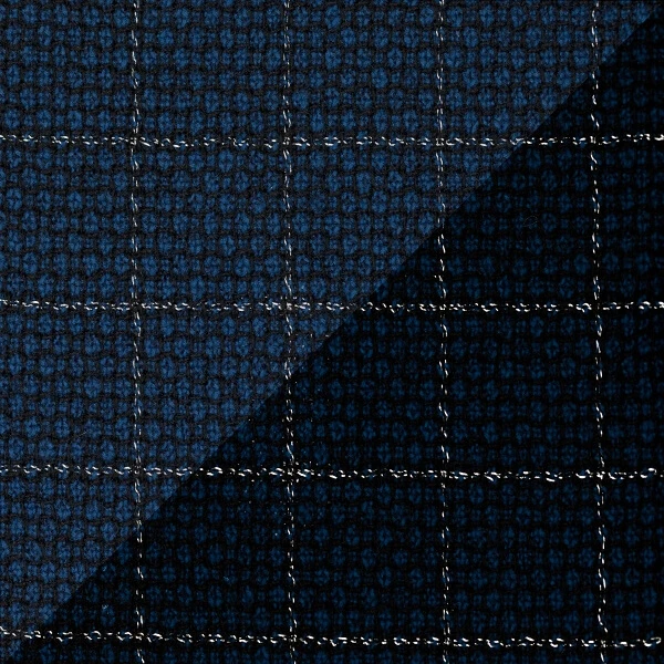 Blue Birdseye Windowpane