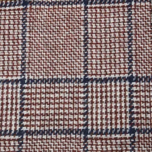 Brown and Blue Textured  Glen Check
