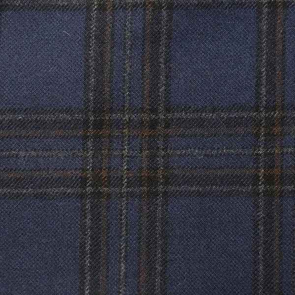 Blue and Brown Windowpane Check