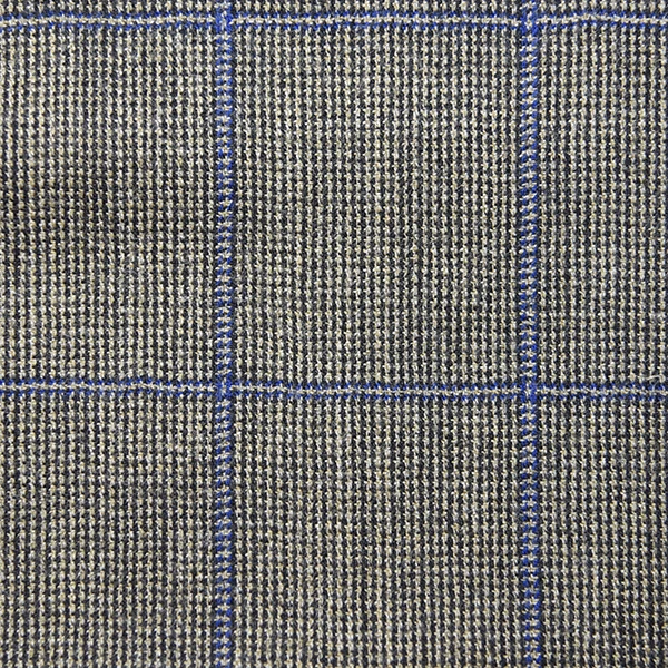 Grey and Blue Houndstooth Windowpane