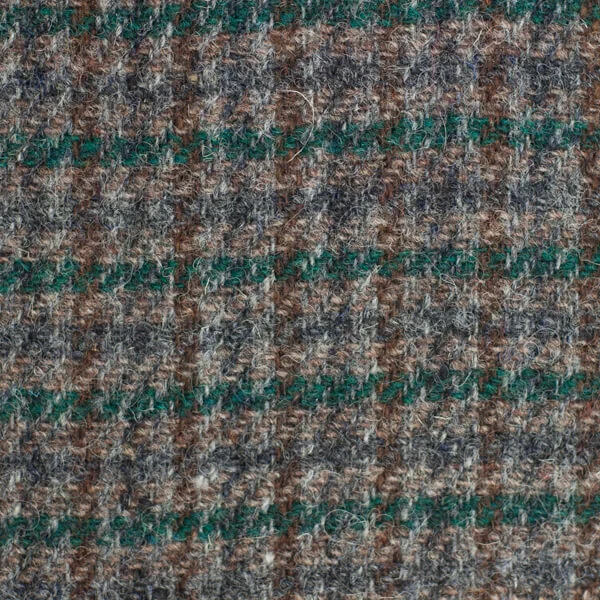 Brown and Green Houndstooth CheckTweed