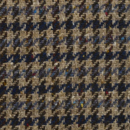 Navy and Tan Houndstooth